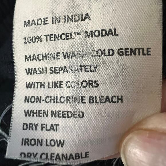 Prana Pants Women’s Black Tencel Gauze Cropped Drawstring Pull On Size Large - Picture 9 of 10